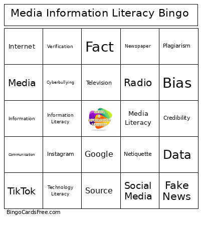 Media Information Literacy Bingo Card