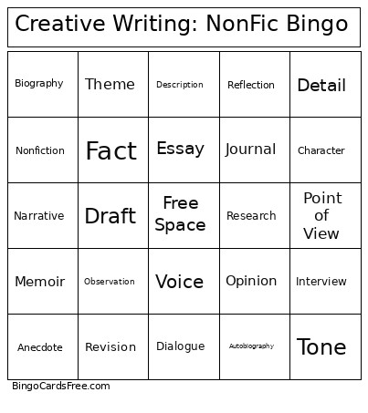 Media Information Literacy Bingo Card