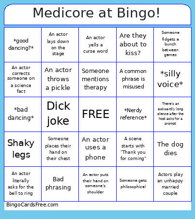 Medicore At ! Bingo Card