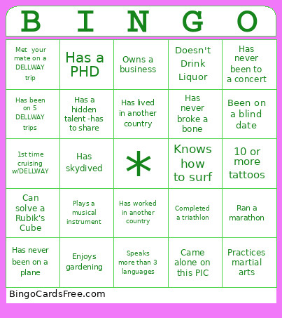 Meet & Greet Bingo Card