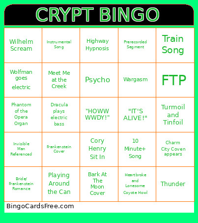 MEET ME AT THE CRYPT Bingo Card