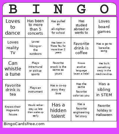 Meet The Brothers Bingo Card