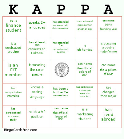 Meet The Brothers Bingo Card