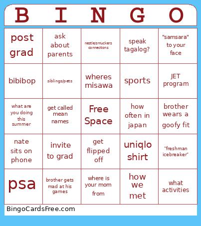 Meet the Fam Bingo