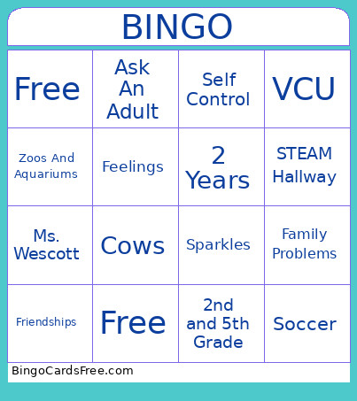 Meet Your Counselors Bingo Card