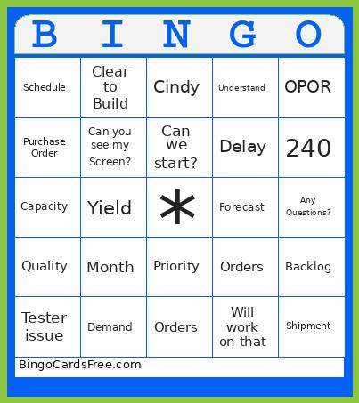 Meeting Bingo