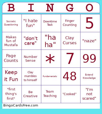 Meetings with Clay Bingo