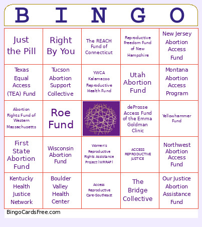 Member Fund Bingo Card