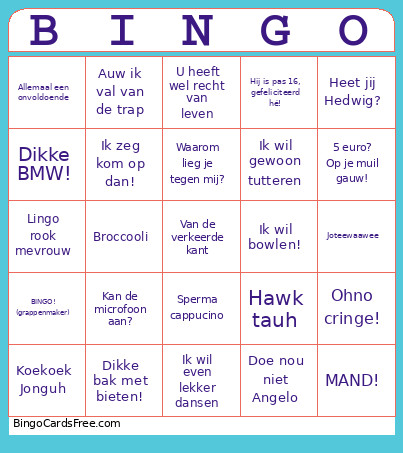 Meme Bingo Card