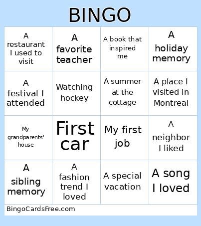 MEMORY BINGO Cards Free Pdf Printable Game, Title: BINGO