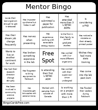 Mentor _L-SETAC_2026 Bingo Card