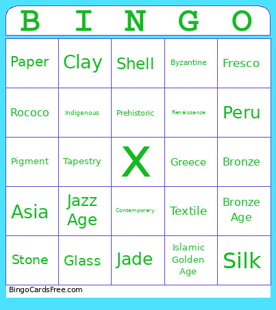 MetKids Bingo Card