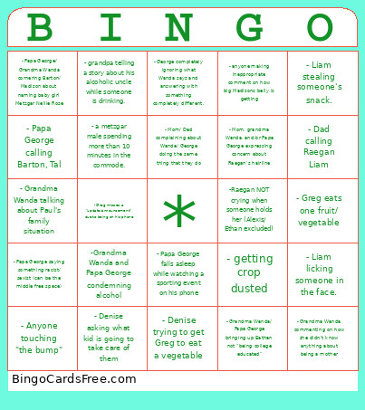 Metzgar Bingo Card