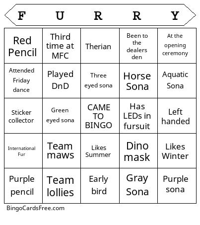 MFC Bingo