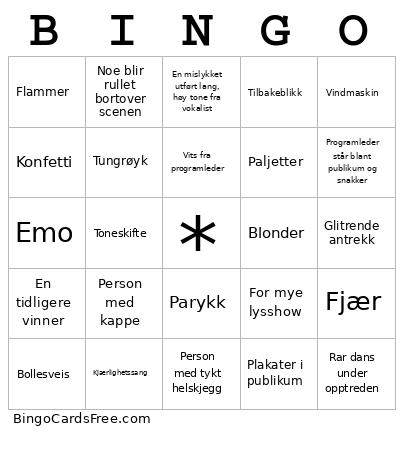 MGP Bingo Card