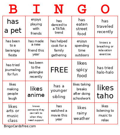 MH For SCP Bingo Card