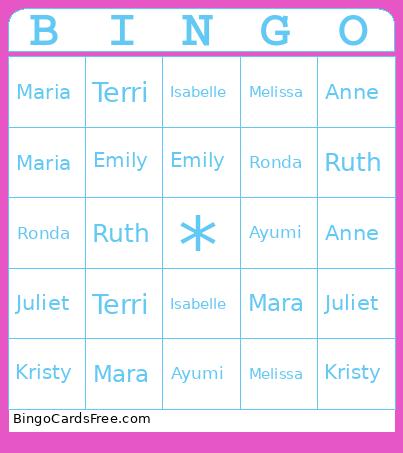 Midwife Bingo Cards Free Pdf Printable Game, Title: BINGO