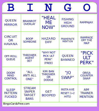 MIGHTYY'S FPS Bingo Card