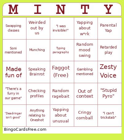 Minty Bingo