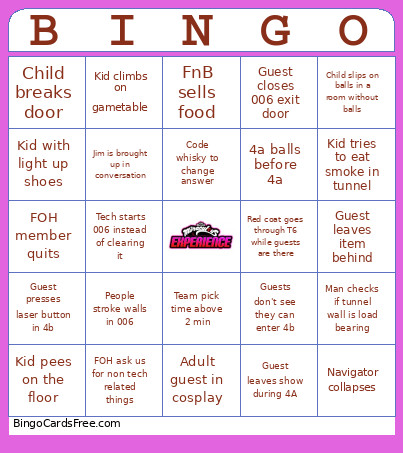 MIRACULOUS Bingo Card