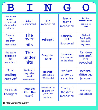 Misleading Analytic Social Space Bingo Card