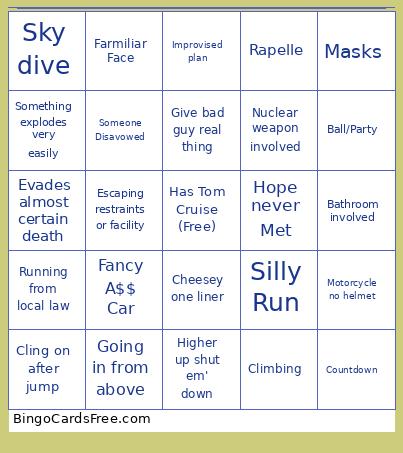 Mission Impossible Bingo