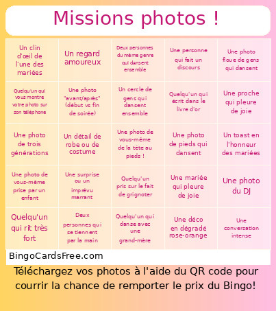 Missions Photos ! Bingo Card