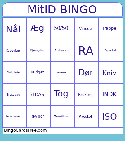 MitID Bingo Card
