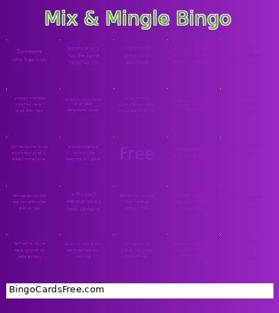 Mix & Mingle Bingo