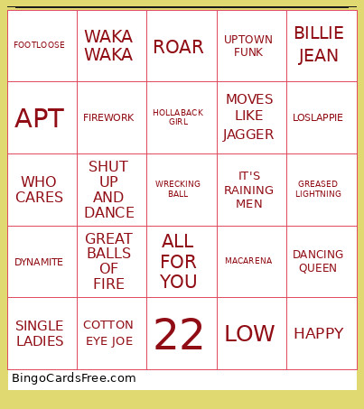 MIXED TAPE Bingo Card