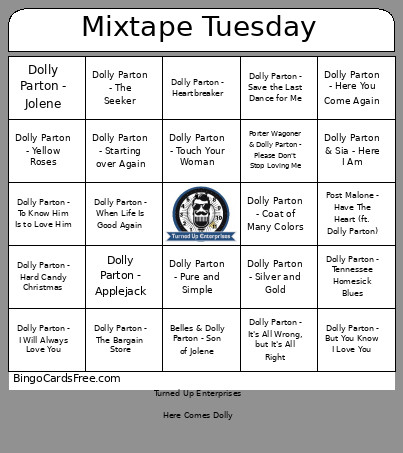 Mixed Tape Tues Bingo Card