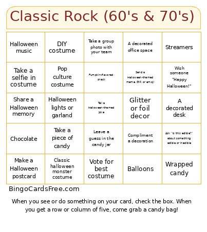 MixTape Shillelagh Bar Bingo Card