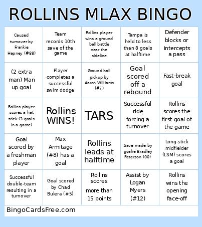 MLAX Rollins Bingo