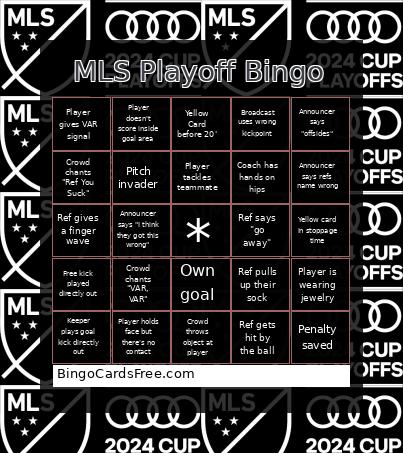 MLS Playoff Bingo Card