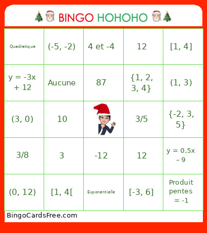 Mme Corbeil Bingo Card