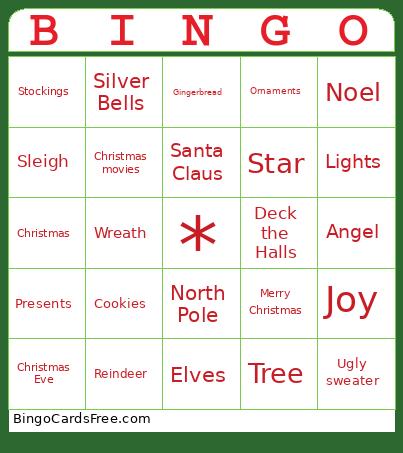 MNK Christmas BINGO