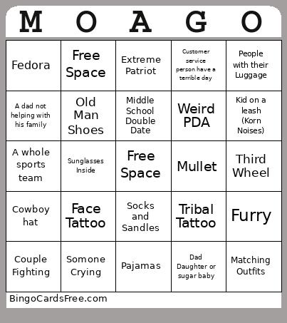 MOAGO Bingo Card