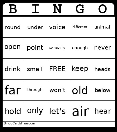 Module 7 Bingo Card