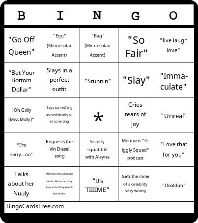 Monica Bingo Cards Free Pdf Printable Game, Title: BINGO