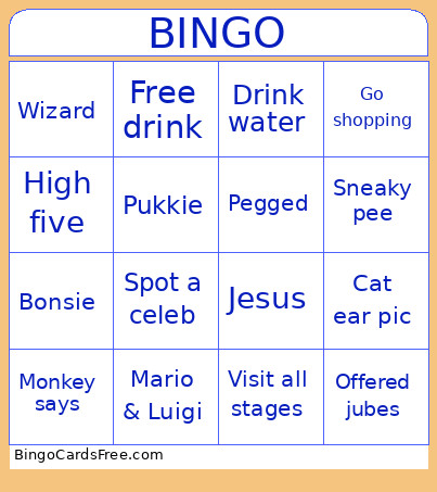 Monkeys Marvelous Medicine Bingo Card