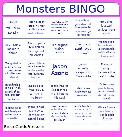 Monsters Bingo
