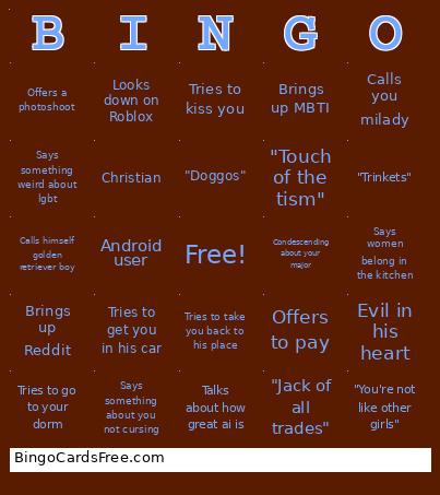 Morgan’s Date Predictions Bingo