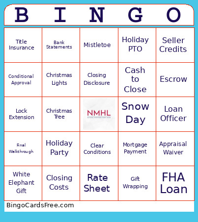Mortgage-mas! Bingo Card