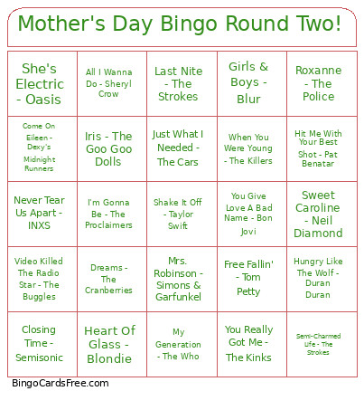 Mother's Day Round Two! Bingo Card