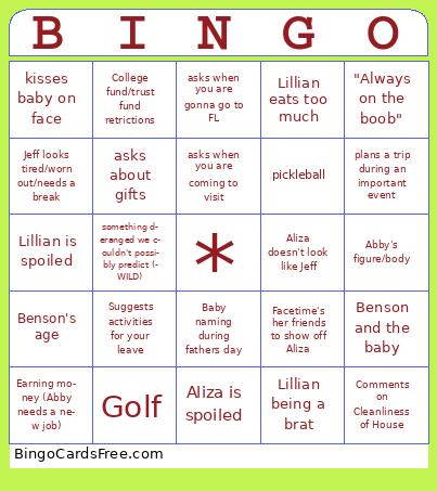 Mothers Day Weekend Bingo