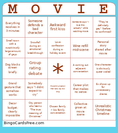 MOVIE Bingo Card