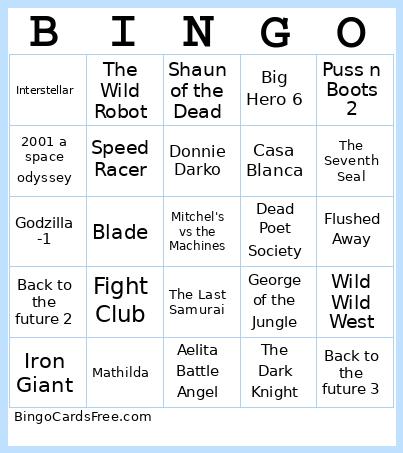 Movie Bingo