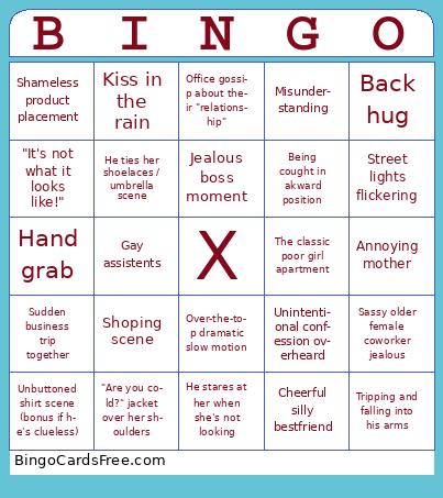 Movie night Bingo