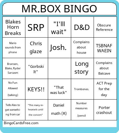 MR.BOX BINGO