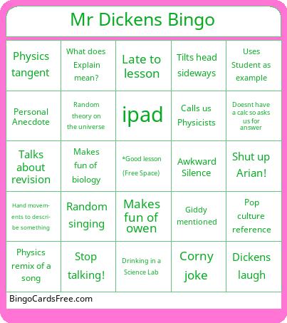 Mr Dickens Bingo